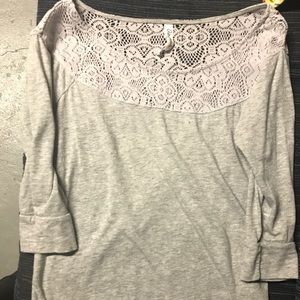 Aeropostale gray blouse
